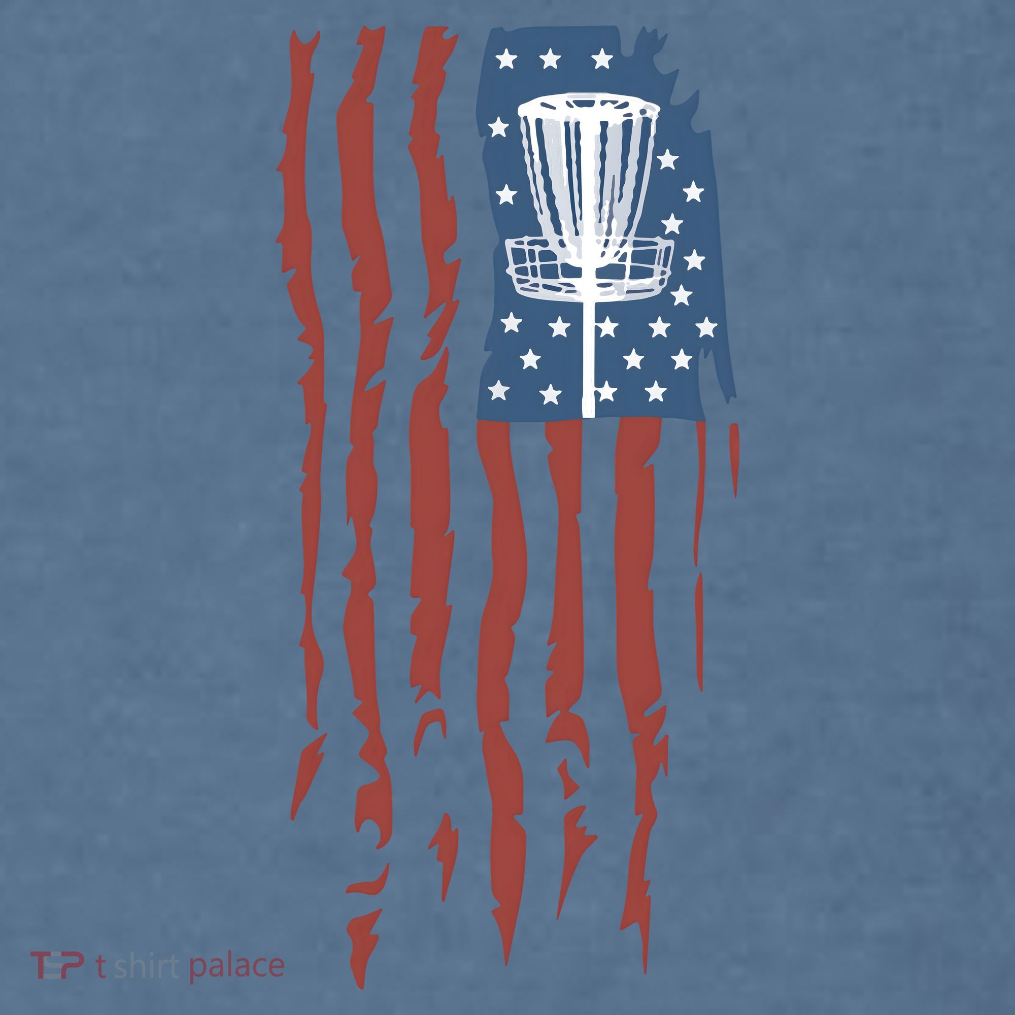 Funny Disc Golf American Flag Disc Frisbee Golf Garment-Dyed Sweatshirt