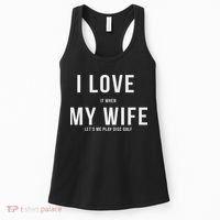 Funny Disc Golf I Love My Wife Women's Tank Top thumb 0