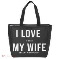 Funny Disc Golf I Love My Wife Tote Bag thumb 0