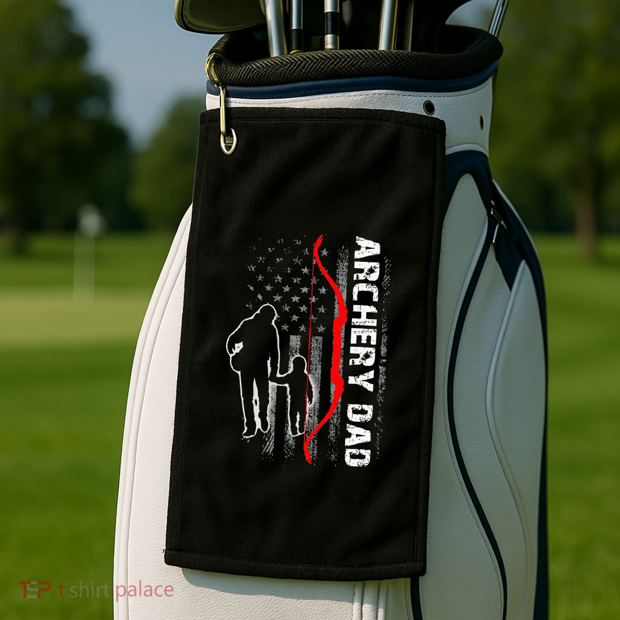 Father's Day Gift Archery Dad Proud Archery Daddy Golf Towel