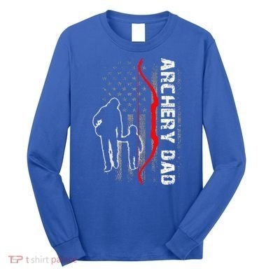 Father's Day Gift Archery Dad Proud Archery Daddy Long Sleeve Shirt