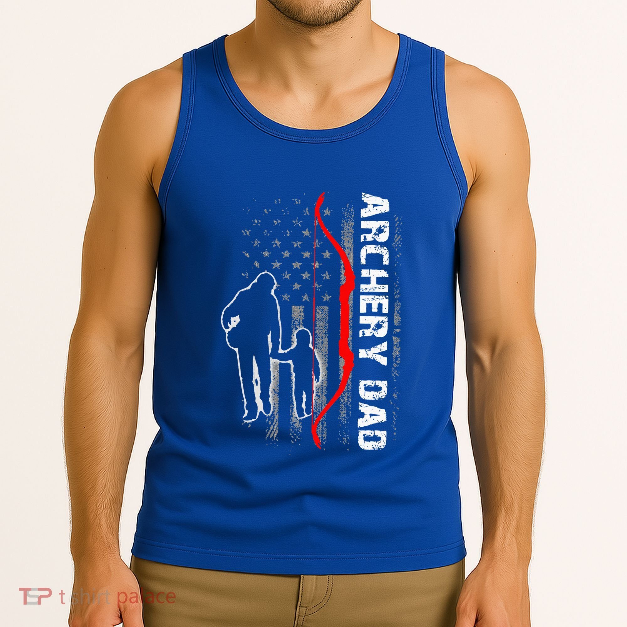 Father's Day Gift Archery Dad Proud Archery Daddy Tank Top