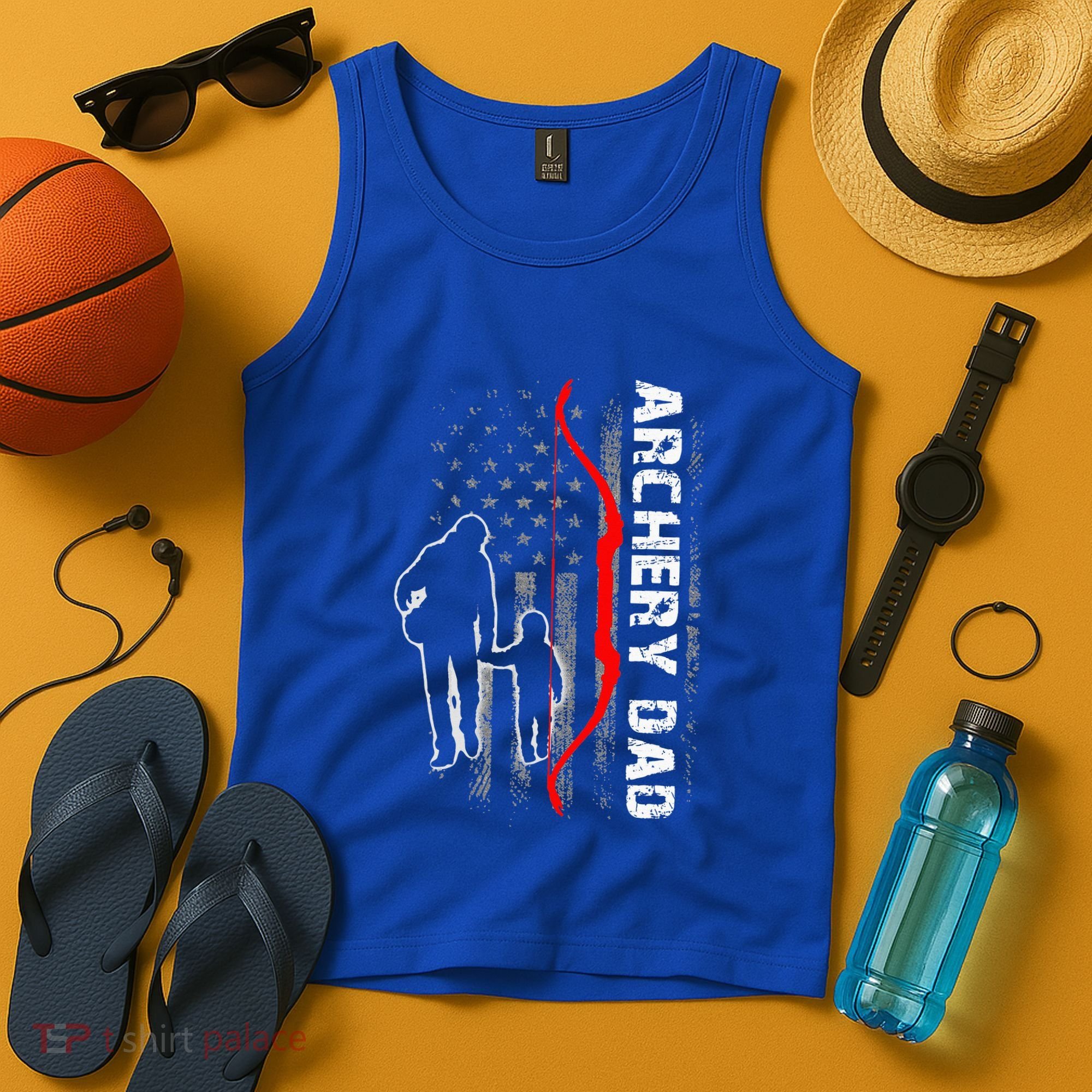 Father's Day Gift Archery Dad Proud Archery Daddy Tank Top