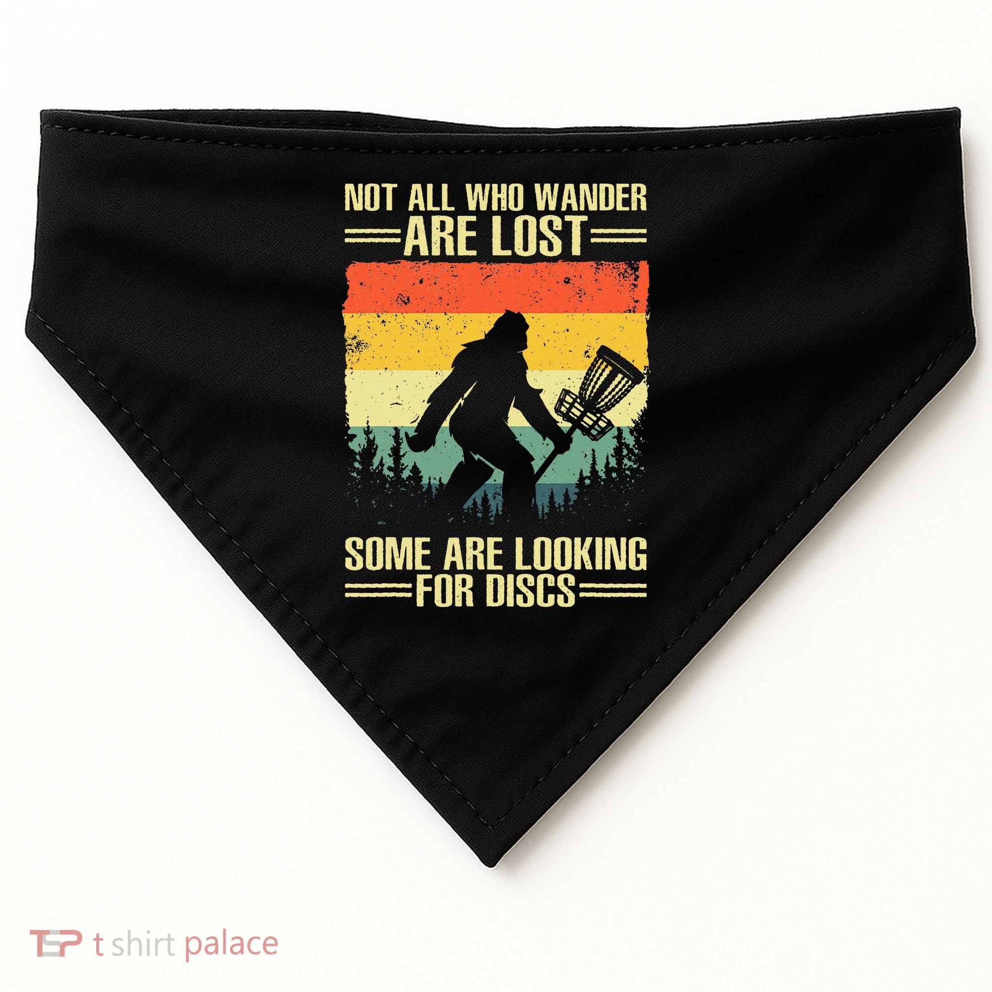 Funny Disc Golf Art For  Disc Golf Player USA-Made Doggie Bandana