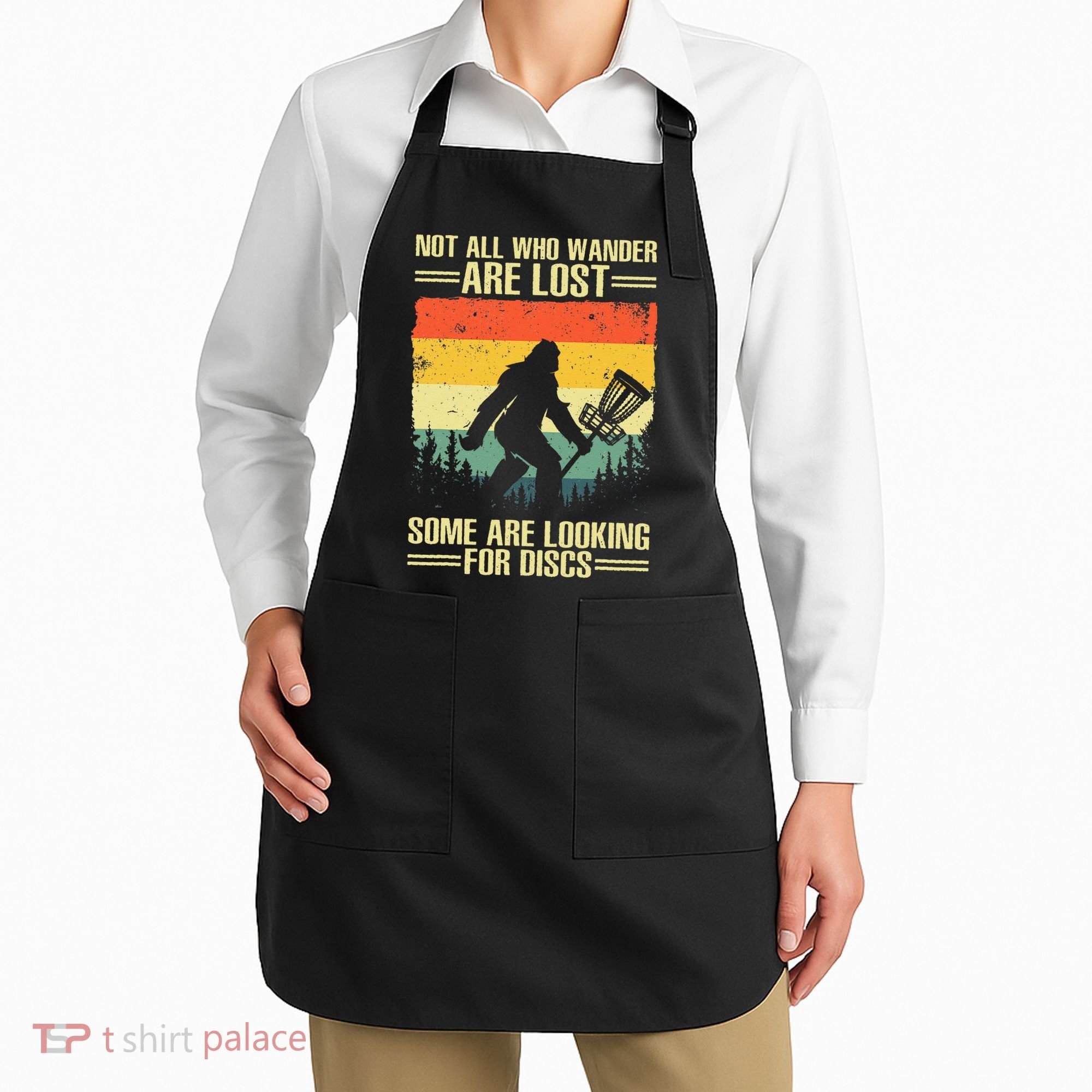 Funny Disc Golf Art For  Disc Golf Player Apron