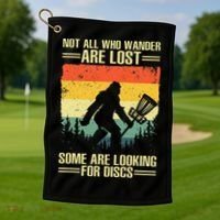 Funny Disc Golf Art For  Disc Golf Player Golf Towel thumb 1