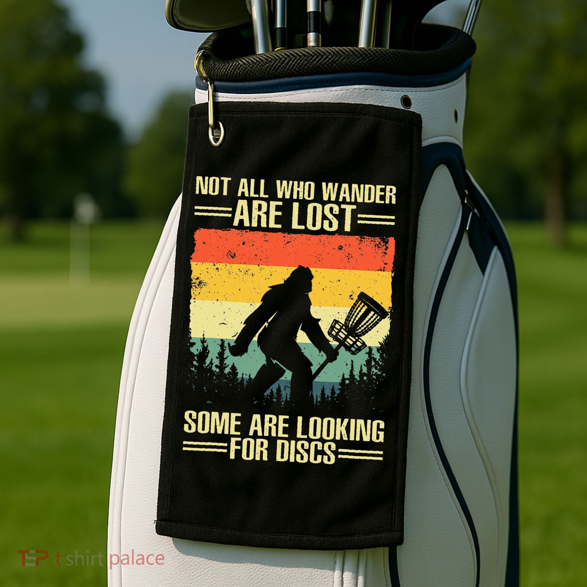 Funny Disc Golf Art For  Disc Golf Player Golf Towel