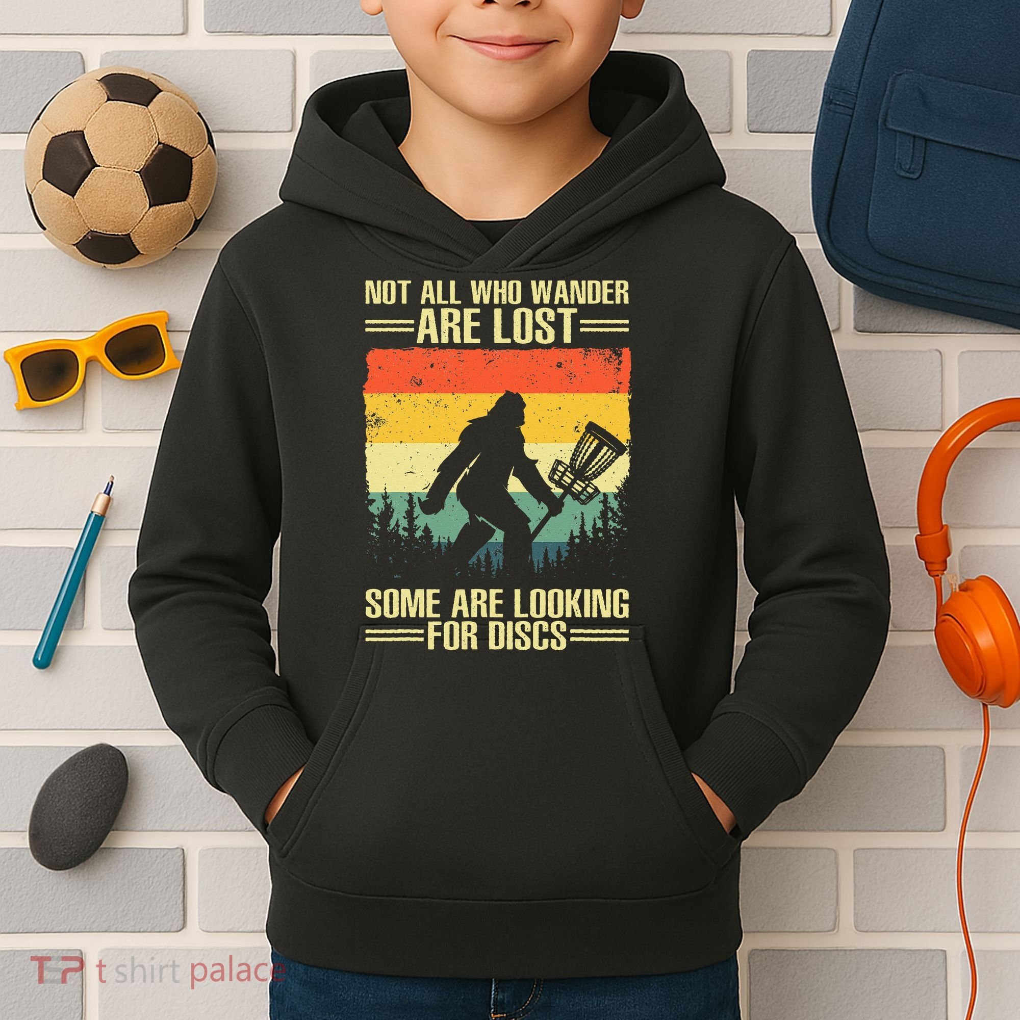 Funny Disc Golf Art For  Disc Golf Player Kids Hoodie