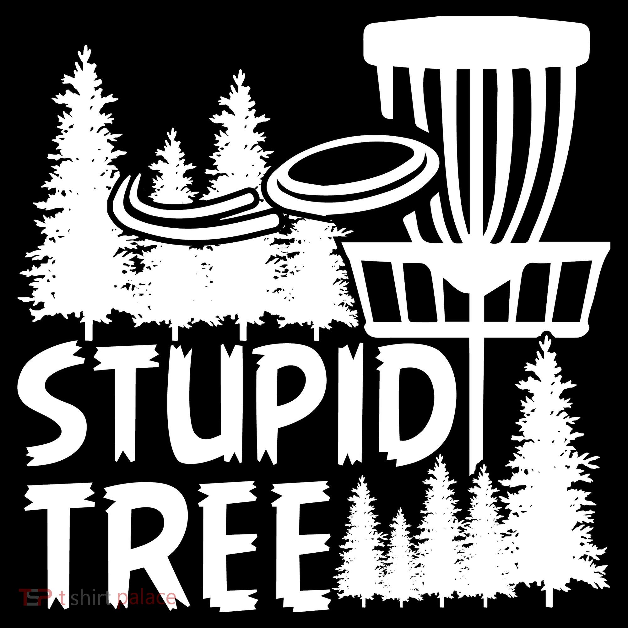 Funny Disc Golf Stupid Tree Distressed Frisbee Golf Backpack