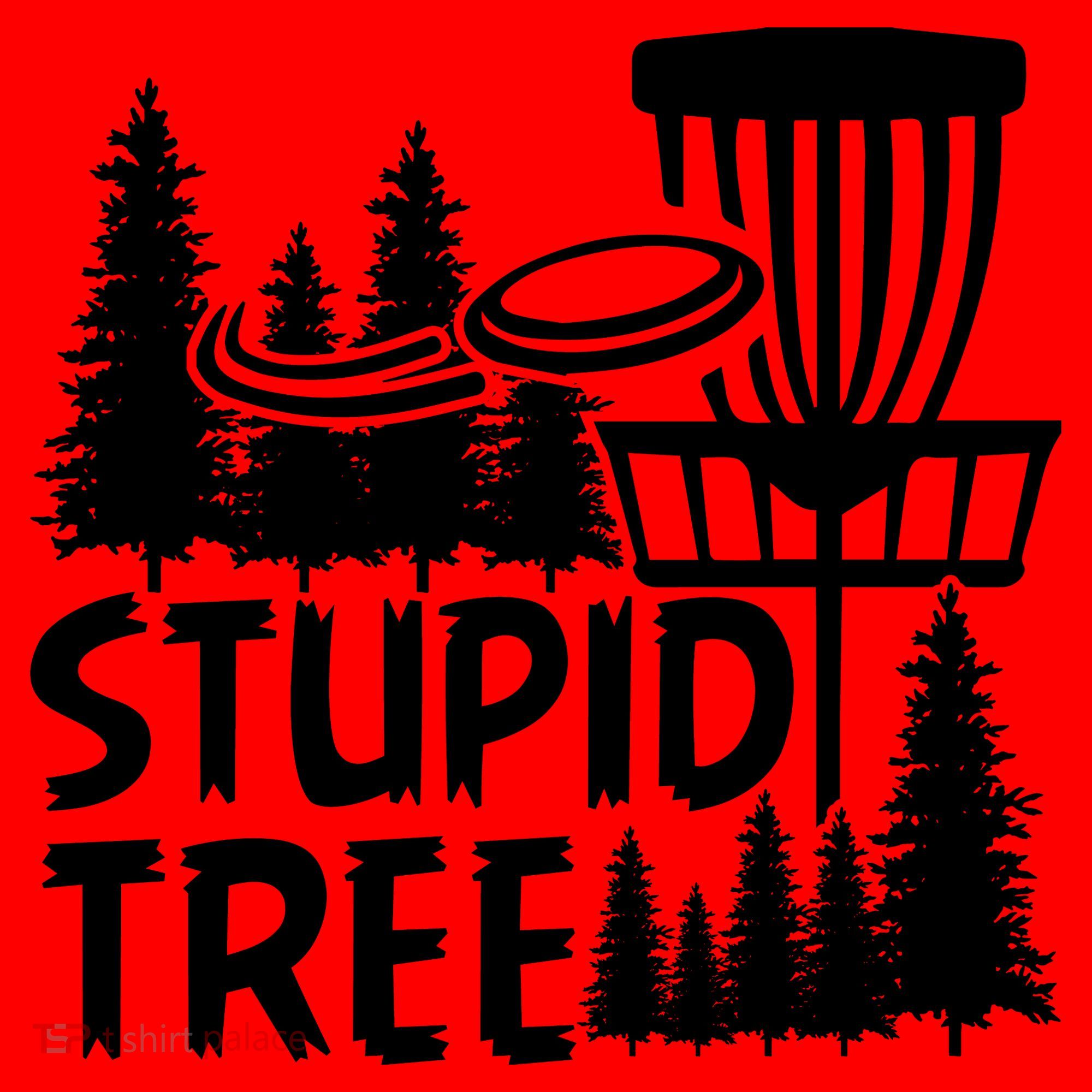 Funny Disc Golf Stupid Tree Distressed Frisbee Golf Santa Hat
