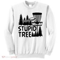 Funny Disc Golf Stupid Tree Distressed Frisbee Golf Sweatshirt thumb 0