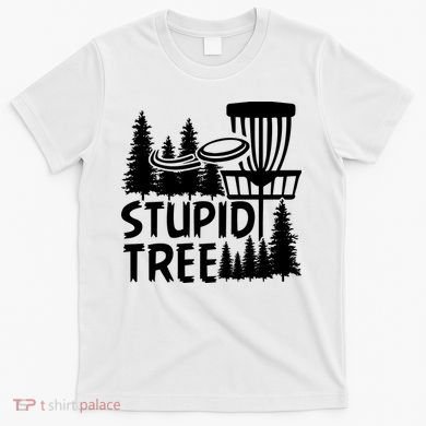 Funny Disc Golf Stupid Tree Distressed Frisbee Golf T-Shirt