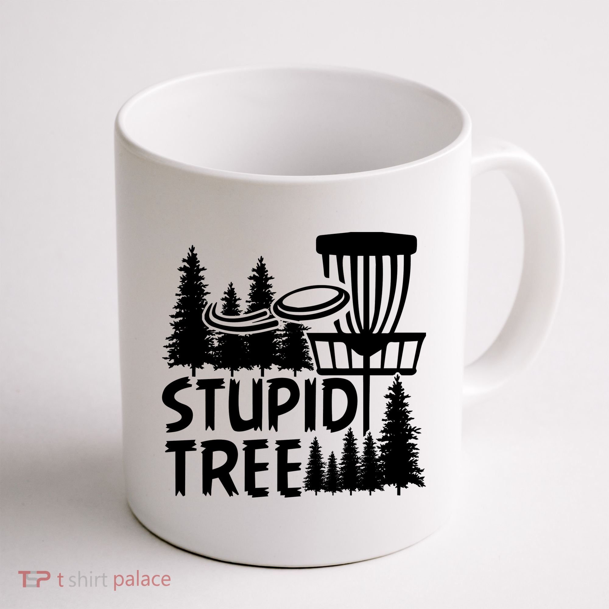 Funny Disc Golf Stupid Tree Distressed Frisbee Golf Coffee Mug