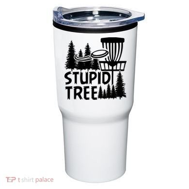 Funny Disc Golf Stupid Tree Distressed Frisbee Golf Tumbler