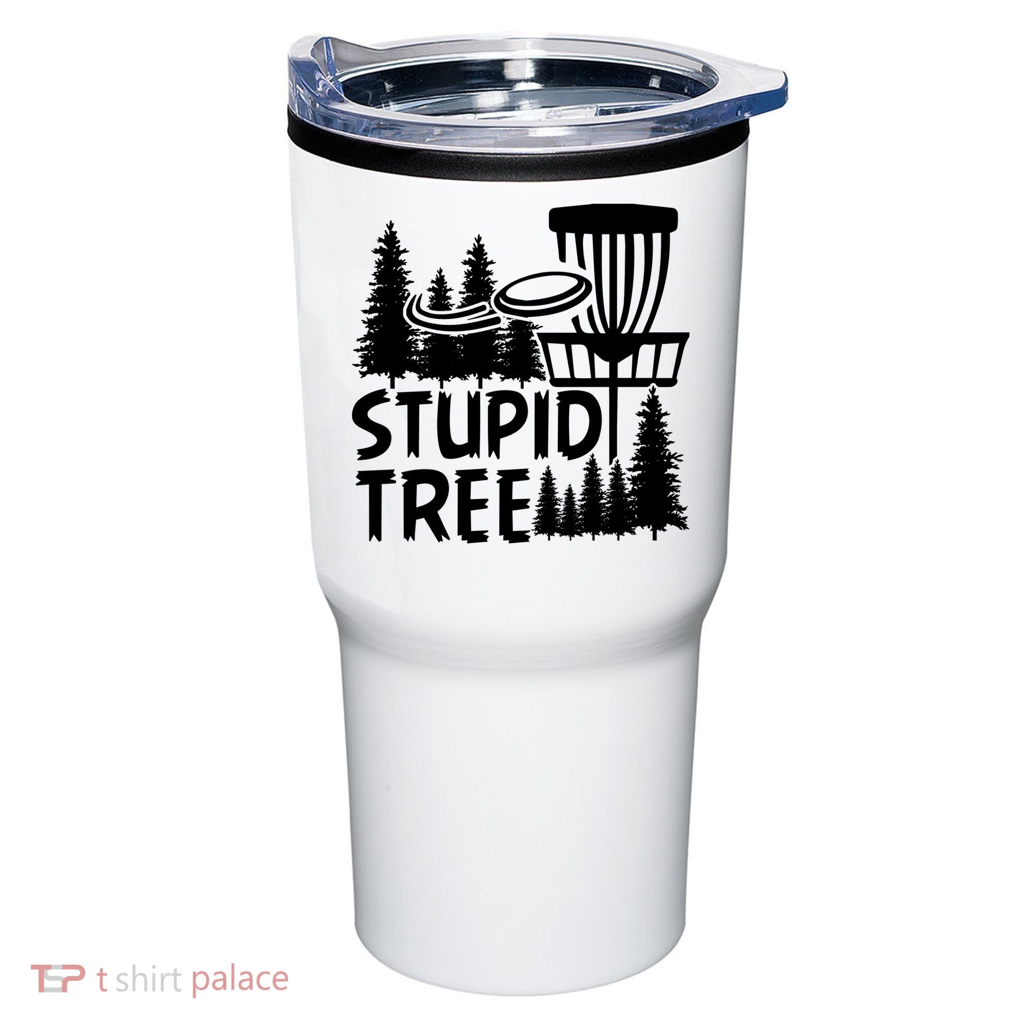 Funny Disc Golf Stupid Tree Distressed Frisbee Golf Tumbler
