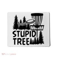 Funny Disc Golf Stupid Tree Distressed Frisbee Golf Mousepad thumb 0