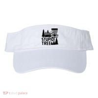 Funny Disc Golf Stupid Tree Distressed Frisbee Golf Visor thumb 0