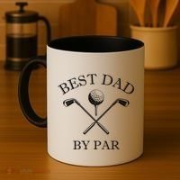 FatherS Day Golf Best Dad By Par LetS Par Par Gift Coffee Mug thumb 4