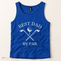 FatherS Day Golf Best Dad By Par LetS Par Par Gift Tank Top thumb 2