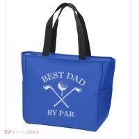 FatherS Day Golf Best Dad By Par LetS Par Par Gift Tote Bag thumb 3