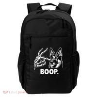 Funny Dog German Shepherd Skeleton Hand Boop Costume Backpack thumb 0