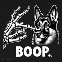 Funny Dog German Shepherd Skeleton Hand Boop Costume Bucket Hat thumb 4