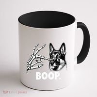 Funny Dog German Shepherd Skeleton Hand Boop Costume Coffee Mug thumb 1