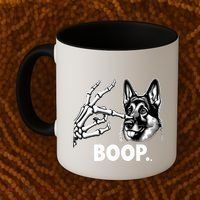 Funny Dog German Shepherd Skeleton Hand Boop Costume Coffee Mug thumb 2
