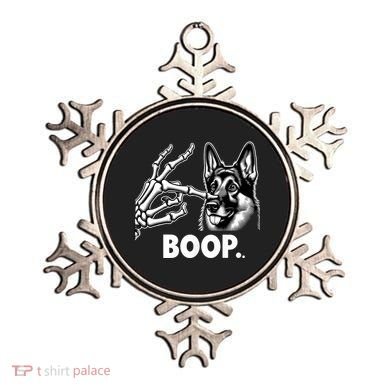 Funny Dog German Shepherd Skeleton Hand Boop Costume Ornament