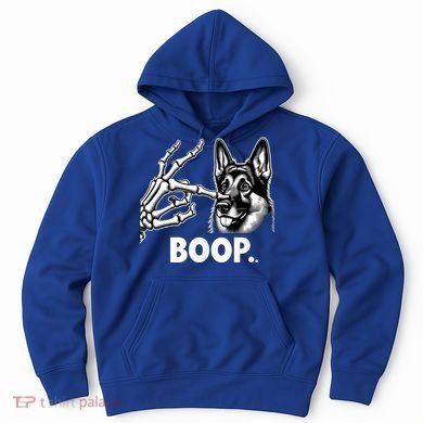 Funny Dog German Shepherd Skeleton Hand Boop Costume Hoodie