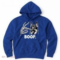 Funny Dog German Shepherd Skeleton Hand Boop Costume Hoodie thumb 0