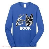Funny Dog German Shepherd Skeleton Hand Boop Costume Long Sleeve Shirt thumb 0
