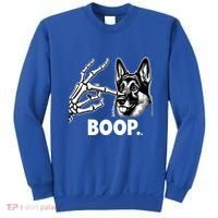Funny Dog German Shepherd Skeleton Hand Boop Costume Sweatshirt thumb 0