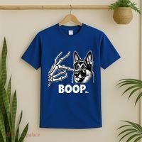 Funny Dog German Shepherd Skeleton Hand Boop Costume T-Shirt thumb 2