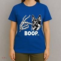 Funny Dog German Shepherd Skeleton Hand Boop Costume T-Shirt thumb 4