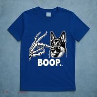 Funny Dog German Shepherd Skeleton Hand Boop Costume T-Shirt thumb 5