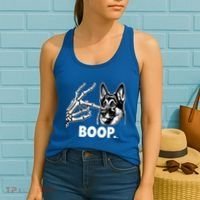 Funny Dog German Shepherd Skeleton Hand Boop Costume Women's Tank Top thumb 2