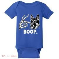 Funny Dog German Shepherd Skeleton Hand Boop Costume Baby Bodysuit thumb 0
