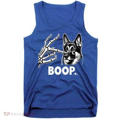 Funny Dog German Shepherd Skeleton Hand Boop Costume Tank Top