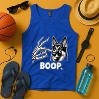 Funny Dog German Shepherd Skeleton Hand Boop Costume Tank Top thumb 4