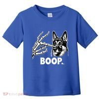 Funny Dog German Shepherd Skeleton Hand Boop Costume Toddler T-Shirt thumb 0