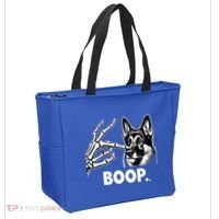 Funny Dog German Shepherd Skeleton Hand Boop Costume Tote Bag thumb 2