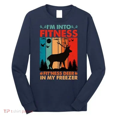 Funny Deer Hunter Gift Long Sleeve Shirt