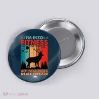 Funny Deer Hunter Gift Button thumb 0