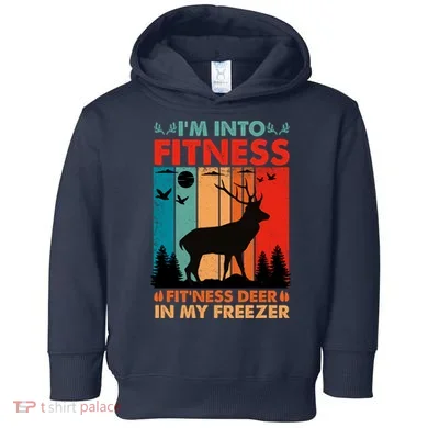 Funny Deer Hunter Gift Toddler Hoodie