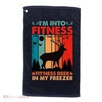 Funny Deer Hunter Gift Golf Towel thumb 0