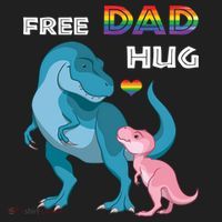 Free Dad Hugs Dinosaur Rainbow Lgbt Pride Month Fathers Day Gift Beanie thumb 2