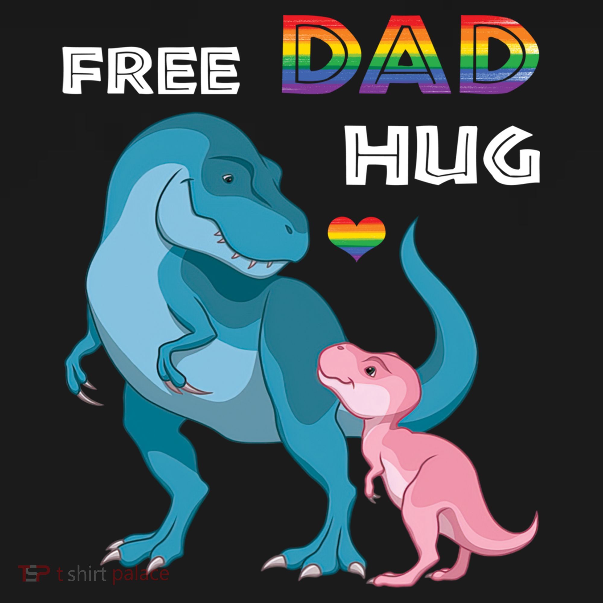 Free Dad Hugs Dinosaur Rainbow Lgbt Pride Month Fathers Day Gift Women's Hoodie