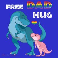Free Dad Hugs Dinosaur Rainbow Lgbt Pride Month Fathers Day Gift Long Sleeve Shirt thumb 2