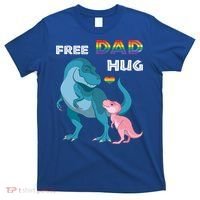 Free Dad Hugs Dinosaur Rainbow Lgbt Pride Month Fathers Day Gift T-Shirt thumb 0